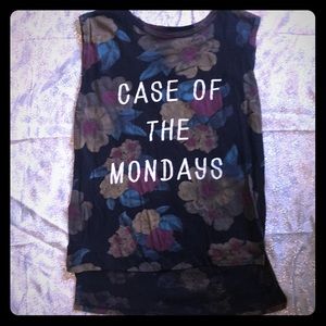 Case of the Mondays sleeveless flower top